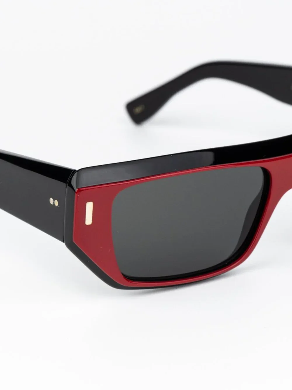 Cutler and Gross Men Sunglasses Black Red Rectangle CGSN1367 003 NEW AUTHENTIC